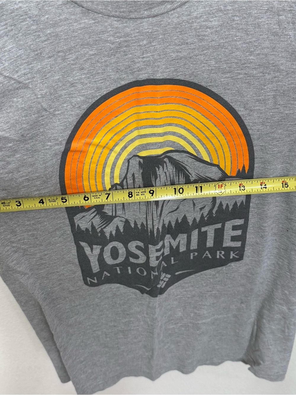 Columbia Heather Gray Logo Tee with Black Print - Picture 4 of 5